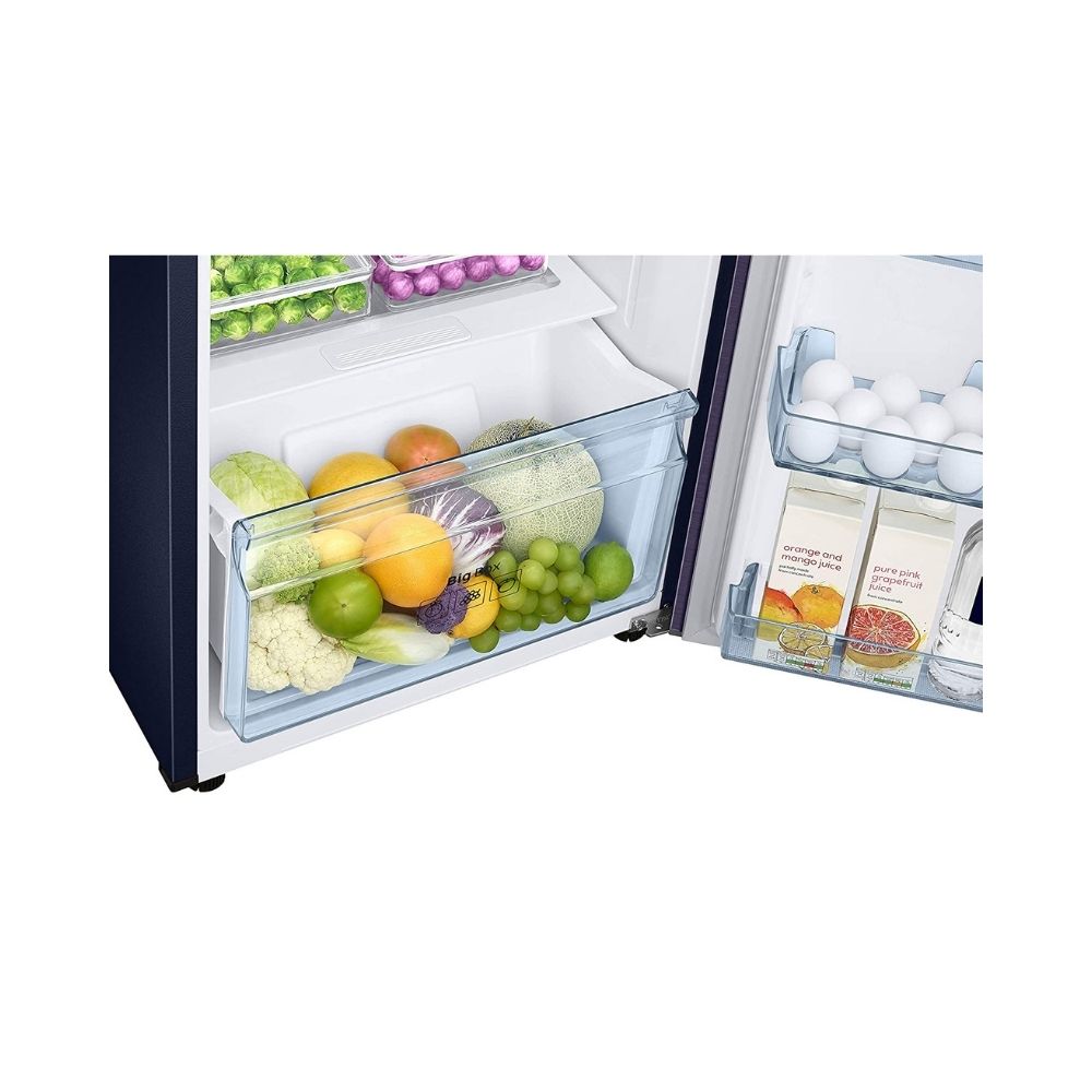 Samsung 265 L 3 Star Inverter Frost-Free Double Door Refrigerator (RT30T3A23UT/HL, Pebble Blue, Convertible)