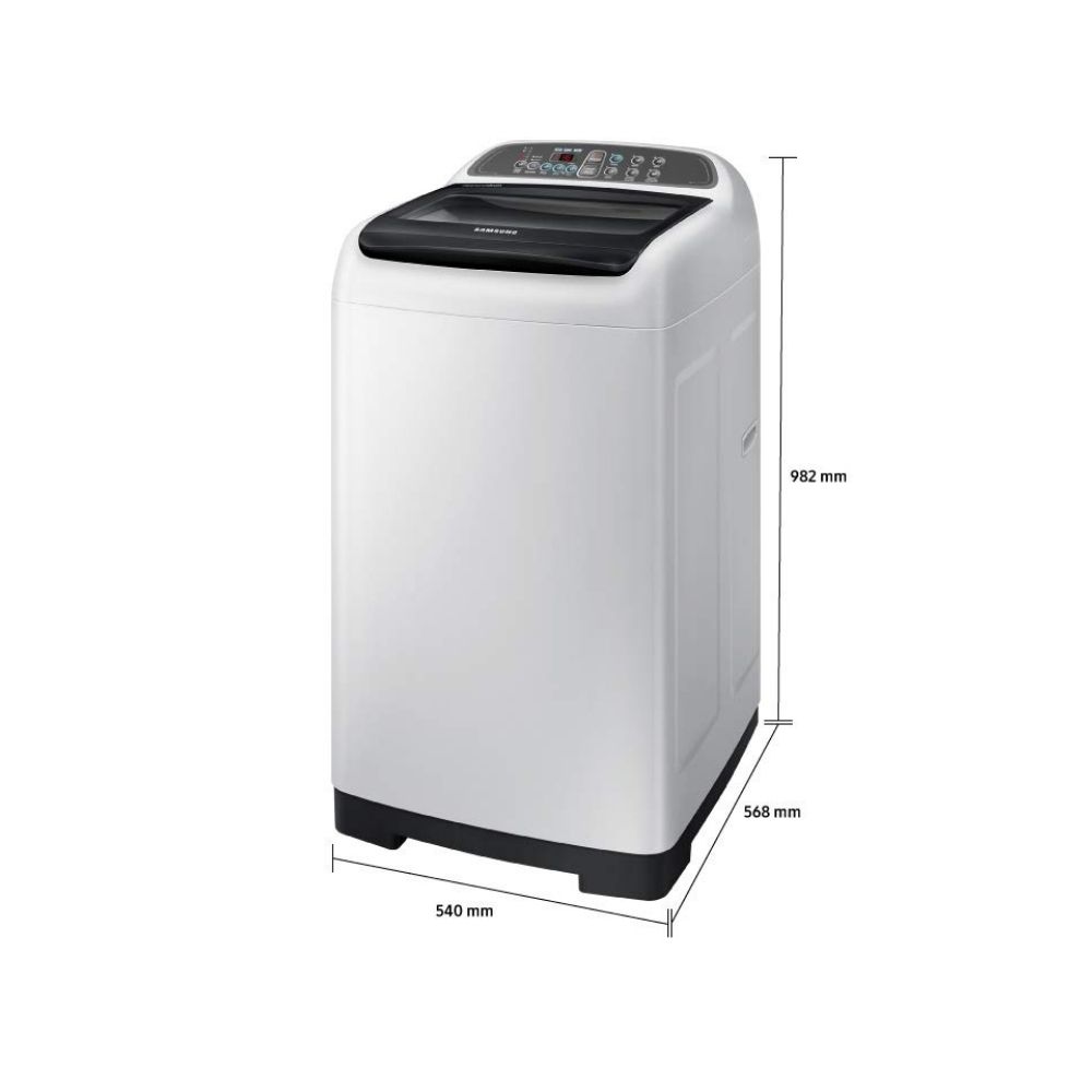 Samsung 6.5 Kg Inverter 3 star Fully-Automatic Top Loading Washing Machine (WA65M4206HV/TL, Light Grey, center jet technology)