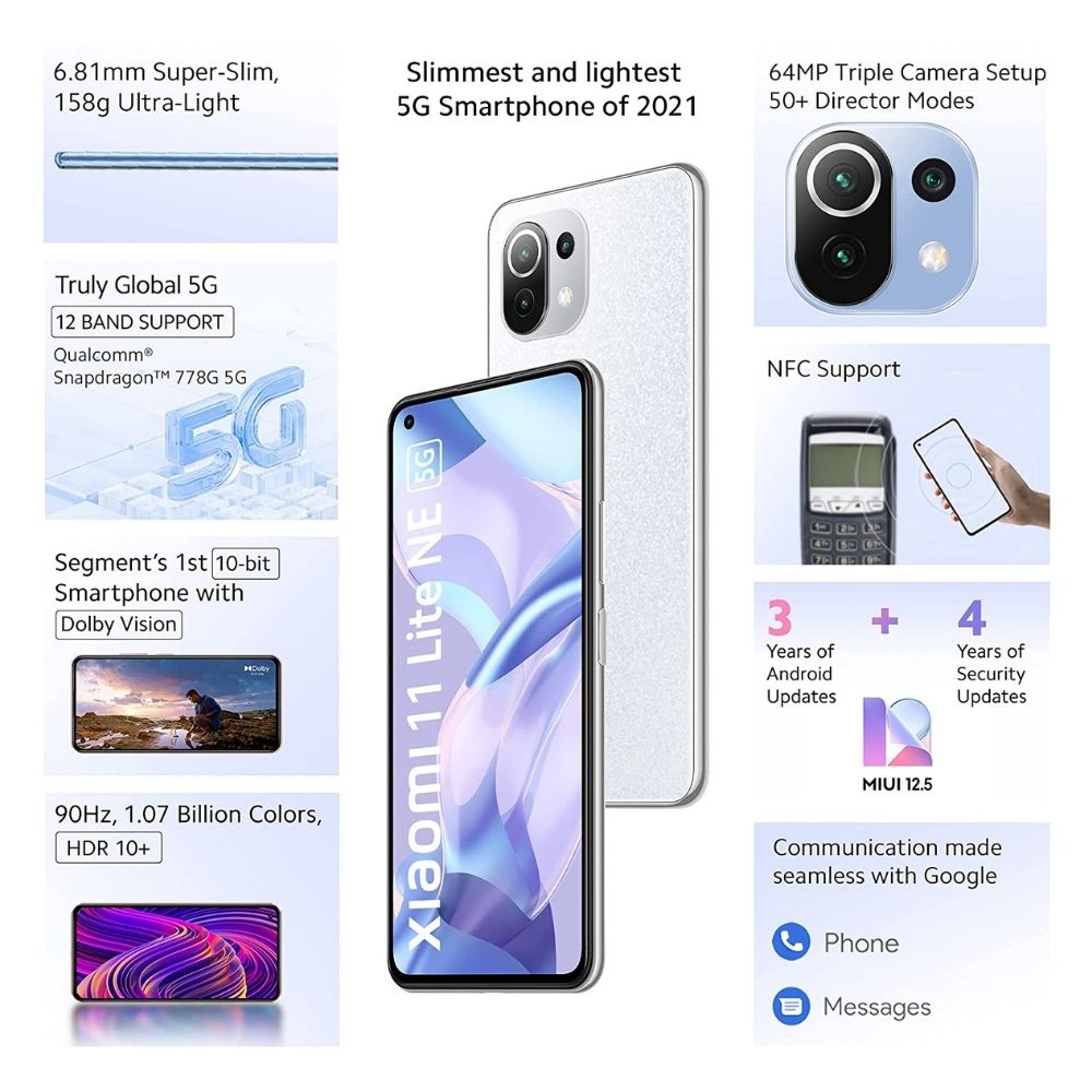 Xiaomi 11 Lite NE 5G (Diamond Dazzle 8GB RAM 128 GB Storage)