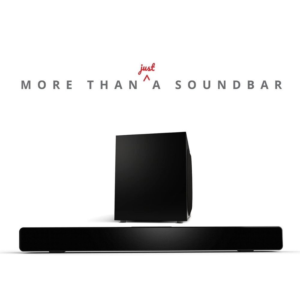 Carvaan Saregama 120W 2.1 Channel Wireless, USB, Hdmi, Auxiliary, Bluetooth Soundbar - Cosmos Black