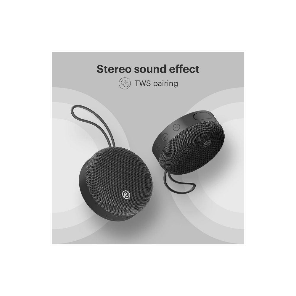 Noise Zest 5W Wireless Bluetooth Speaker, Voice Assistant with 8 hrs playtime (Coal Black)