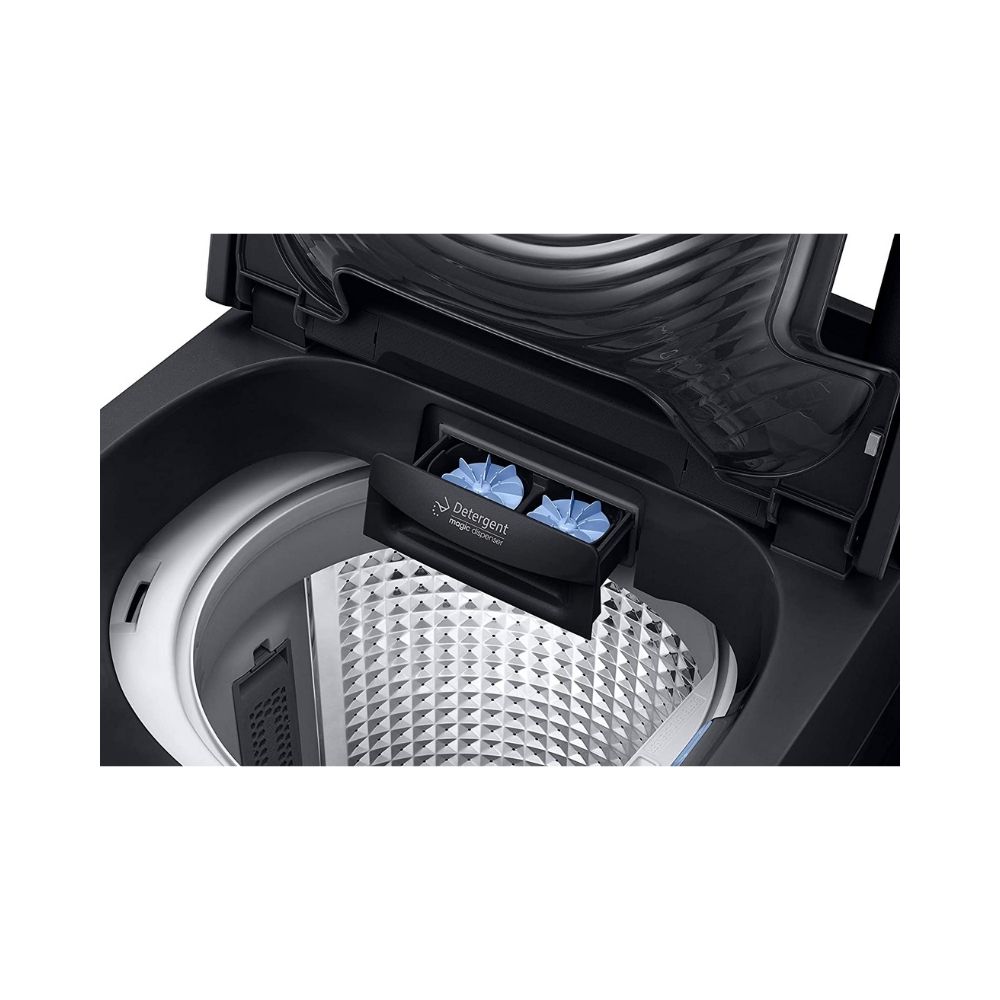 Samsung 6.5 Kg Inverter 5 star Fully-Automatic Top Loading Washing Machine (WA65N4571VV/TL, Black Caviar, ActivWash+)