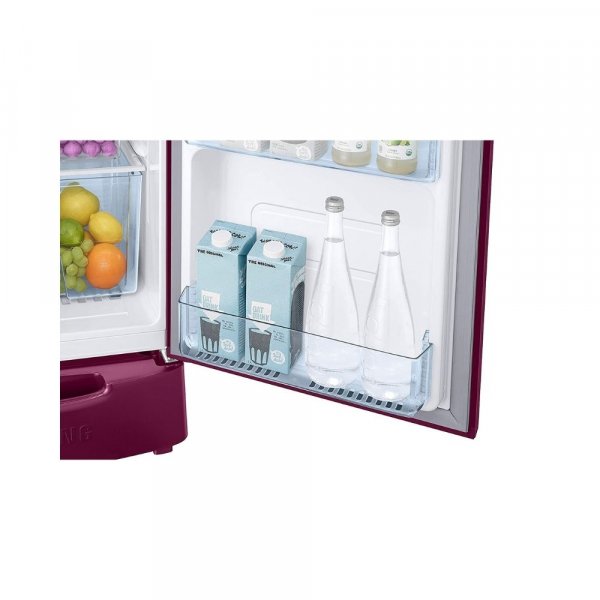 Samsung 192 L 2 Star Direct Cool Single Door Refrigerator (RR20A181BR8/HL, SAFFRON RED, Base Stand with Drawer)