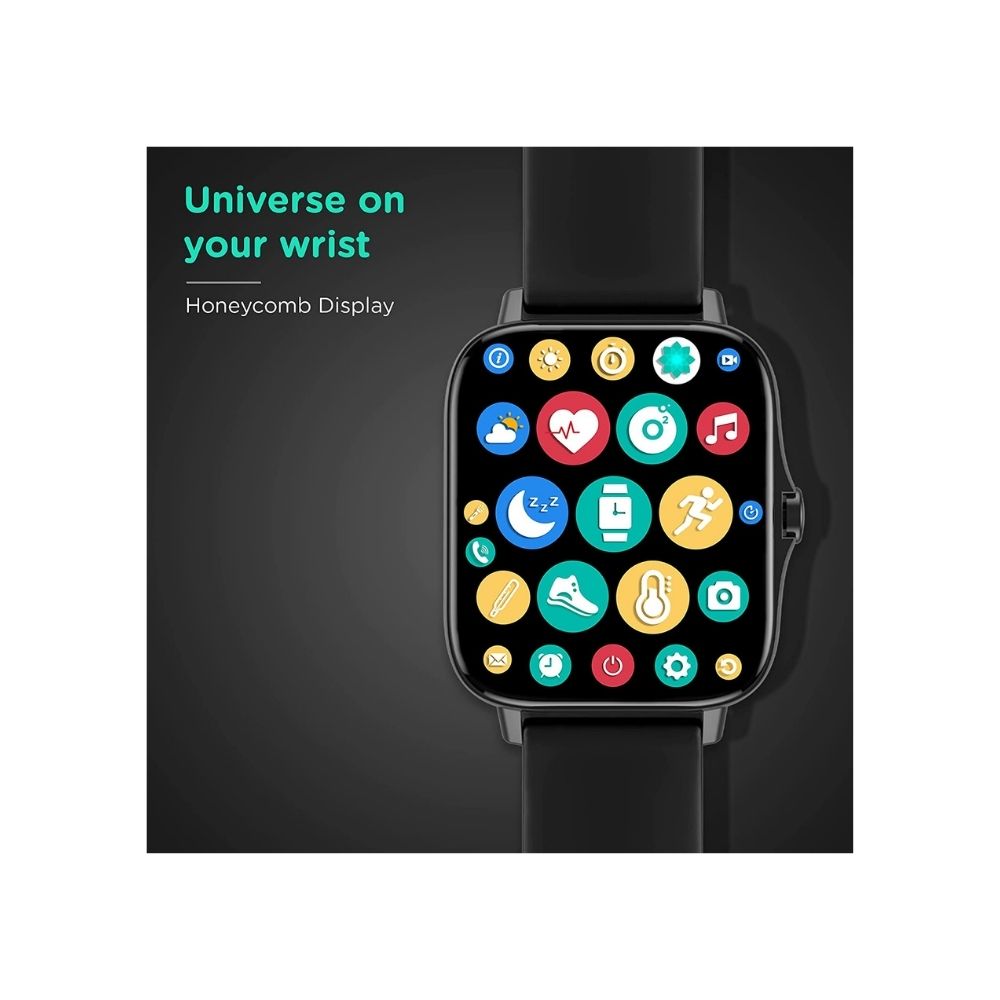 Pebble Cosmos, Bluetooth Calling smartwatch 1.7' HD Screen with SPO2(Space Black)
