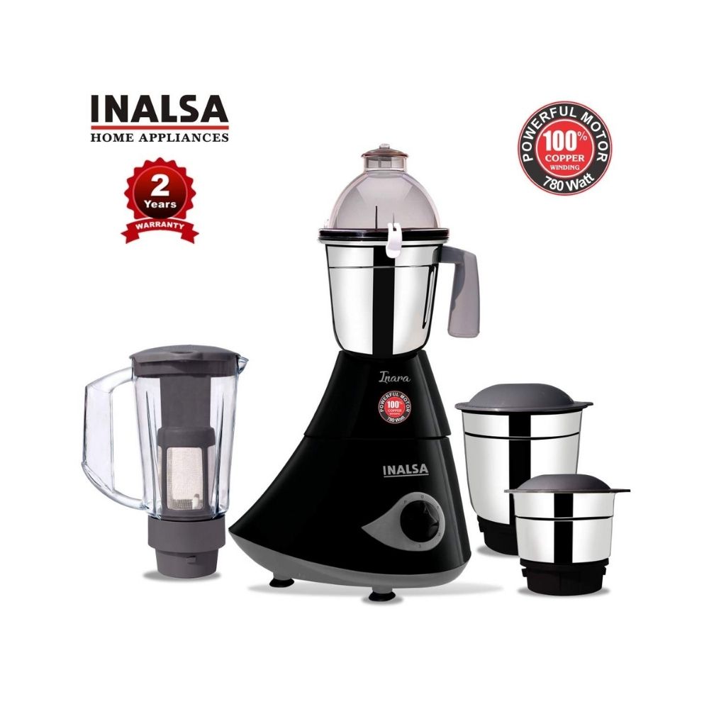 Inalsa Inara Mixer Grinder-780W with 4 Jars