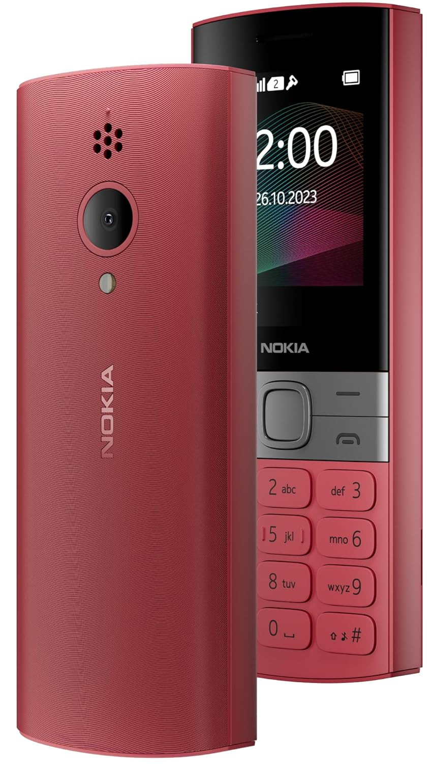 Nokia 150 Dual SIM Premium Keypad Phone | Rear Camera, Long Lasting Battery Life, Wireless FM Radio & MP3 Player and All-New Modern Premium Design | Red
