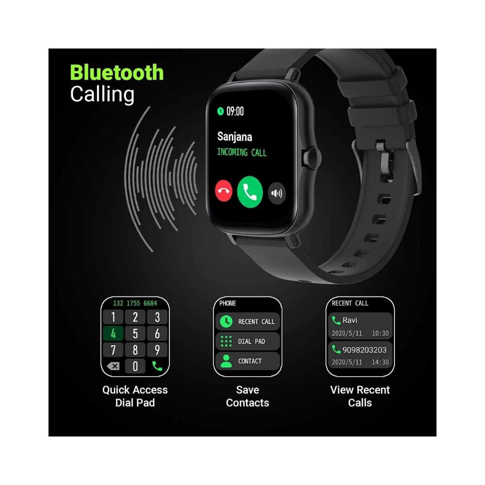 Fire-Boltt Beast Pro Bluetooth Calling 1.69” with Voice Assistance, Local Music, Voice Recorder, Spo2 Monitoring,  Smartwatch (BSW016)
