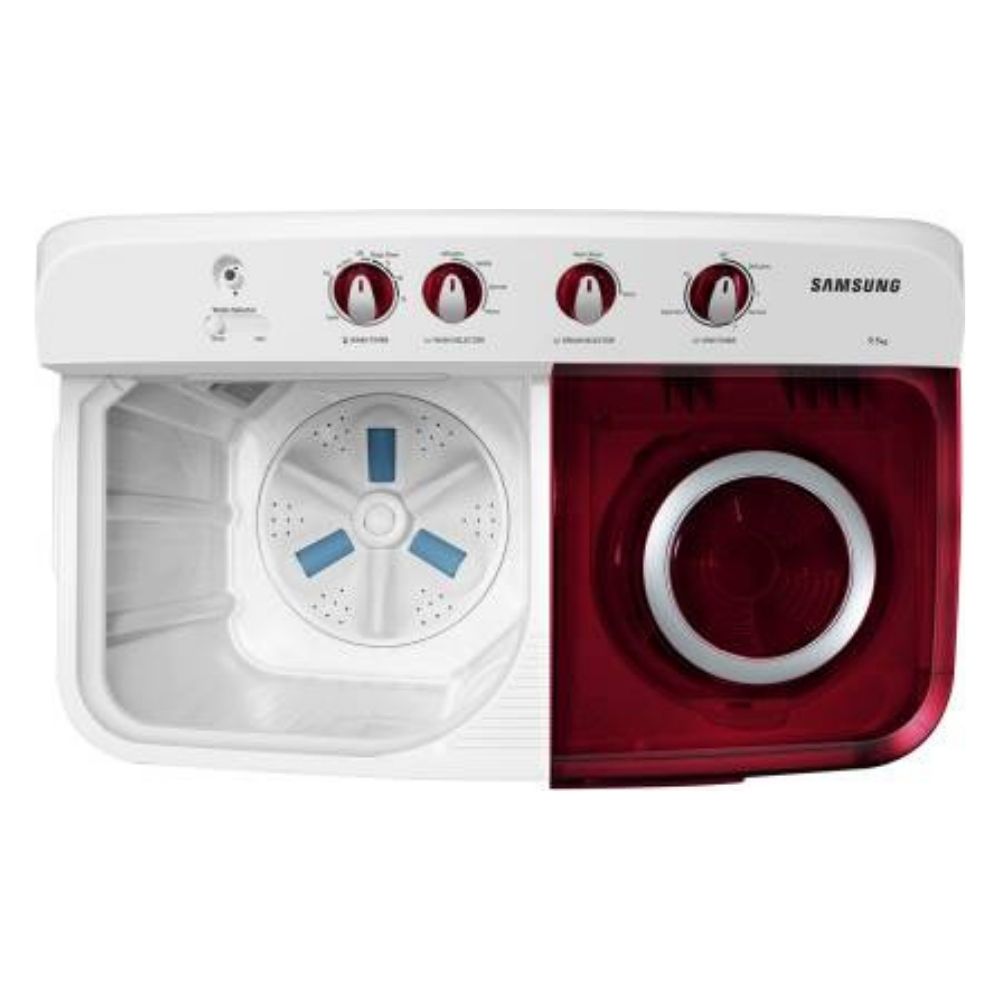 Samsung 9.5 kg Semi Automatic Top Load Red, White  (WT95A4200RR/TL)