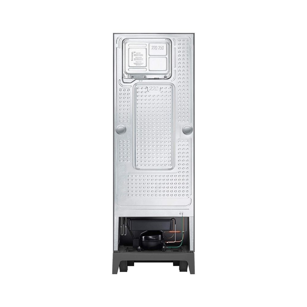 Samsung 253 L 3 Star Inverter Frost-Free Double Door Refrigerator (RT28T3123SL/HL, EZ Clean Steel(Silver), Base Stand with Drawer)