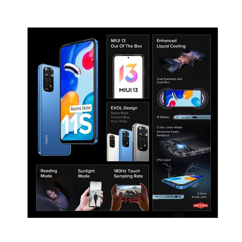 Redmi Note 11S (Horizon Blue, 128 GB)  (6 GB RAM)