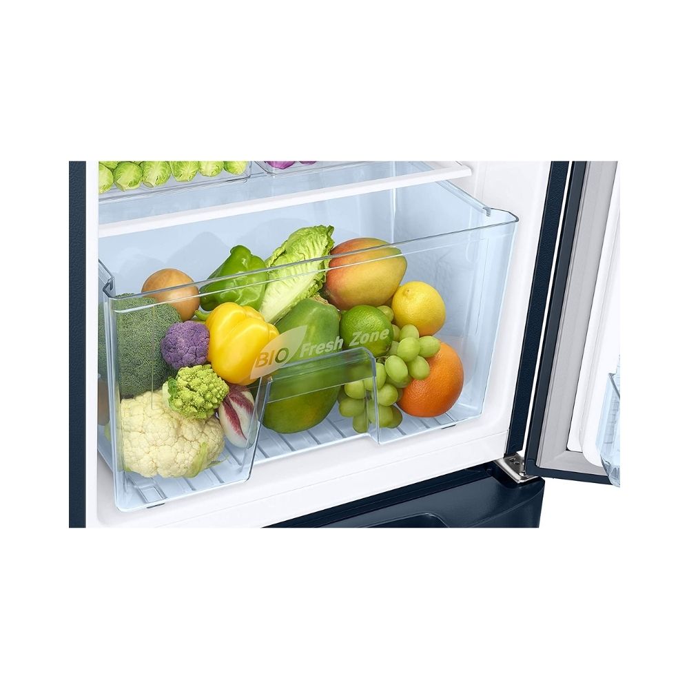 Samsung 192 L 2 Star Direct Cool Single Door Refrigerator (RR20A281BU8/NL, SAFFRON BLUE, Base stand drawer)