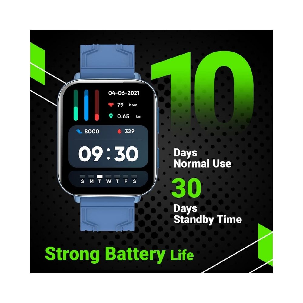 Fire-Boltt Max 1.78“ AMOLED Always ON Display with 368 x 448 Super Retina , Spo2 & Heart Rate Monitor Smart Watch (Light Blue)