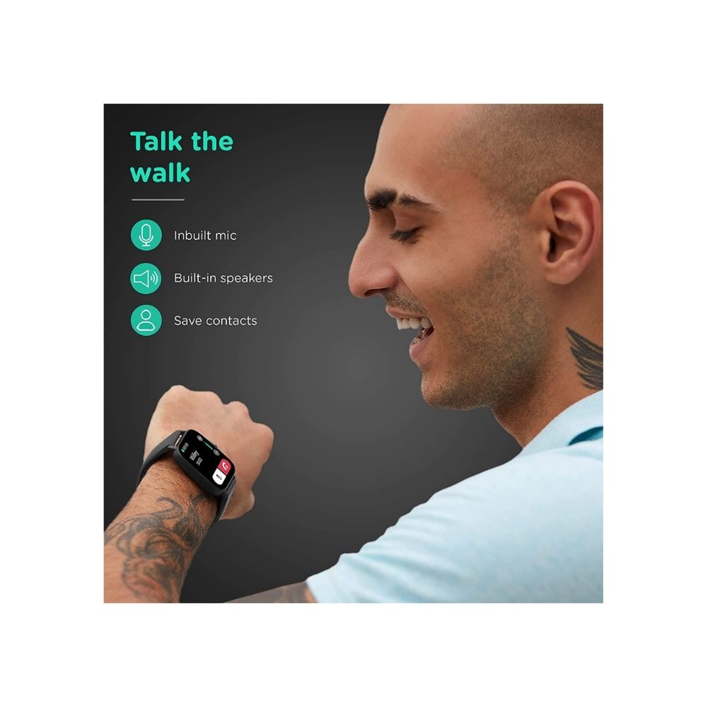 Pebble Cosmos, Bluetooth Calling smartwatch 1.7' HD Screen with SPO2(Space Black)