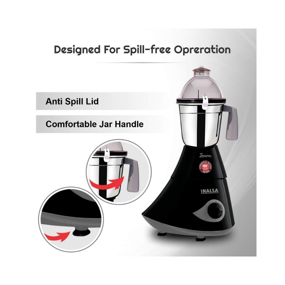 Inalsa Inara Mixer Grinder-780W with 4 Jars