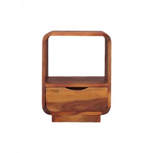 Aaram By Zebrs Sheesham Wood Capsule Bed Side Table