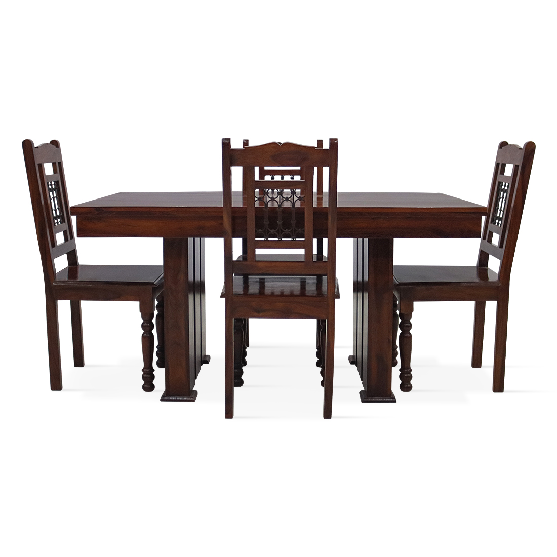 Aaram By Zebrs Furniture Sheesham Wood 6 Seater Dining Table Set with 6 Chairs