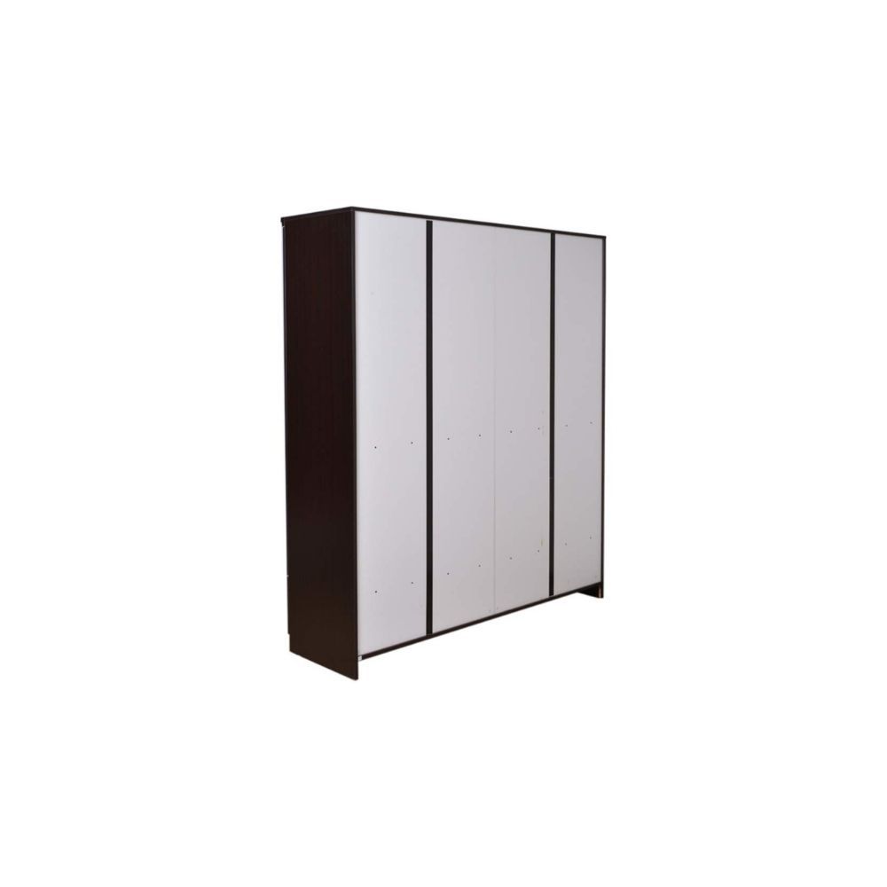 Aaram By Zebrs Engineered Wood Four Door Wardrobe in Wenge Colour