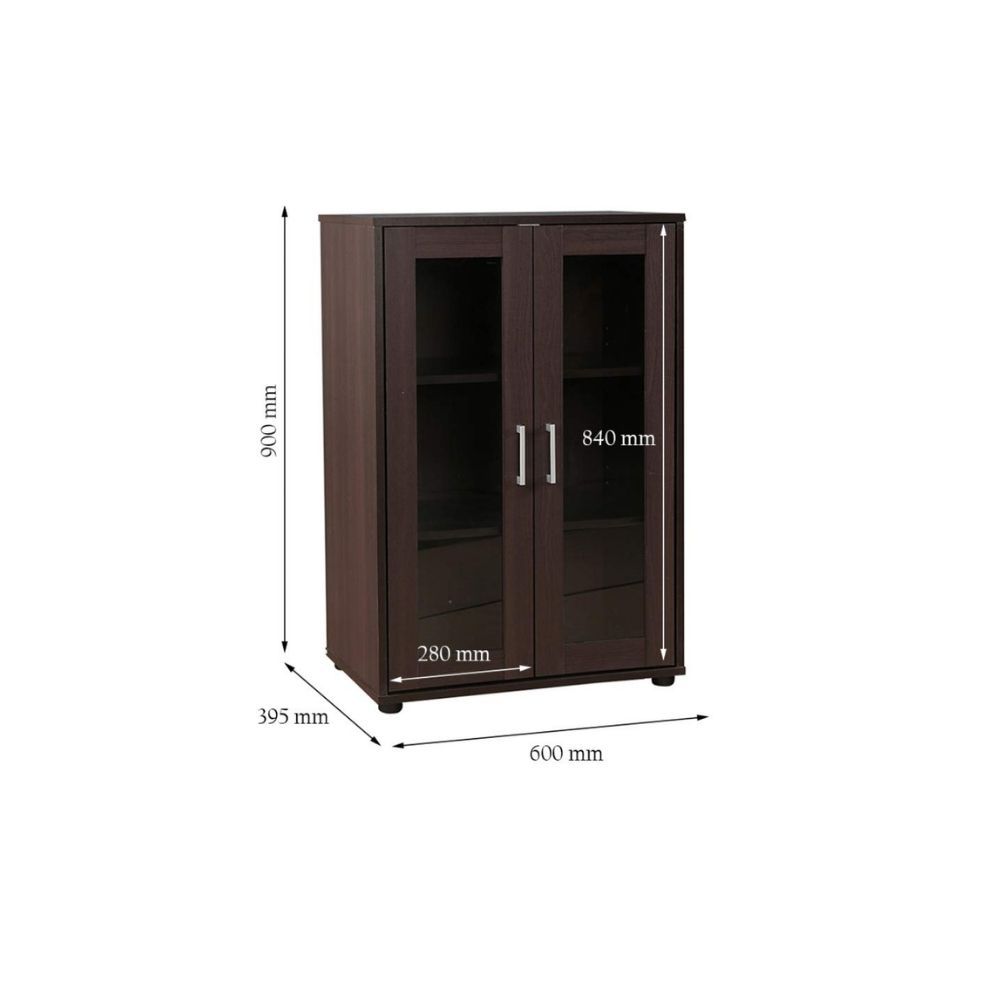 Aaram By Zebrs Epson Engineered Wood Storage Cabinet in Beech Chocolate Colour