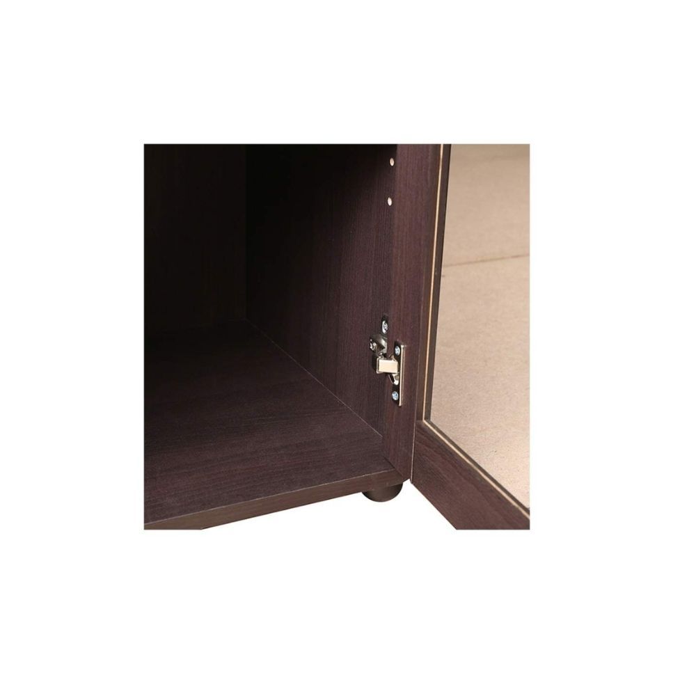 Aaram By Zebrs Epson Engineered Wood Storage Cabinet in Beech Chocolate Colour