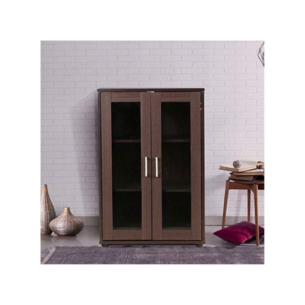 Aaram By Zebrs Epson Engineered Wood Storage Cabinet in Beech Chocolate Colour