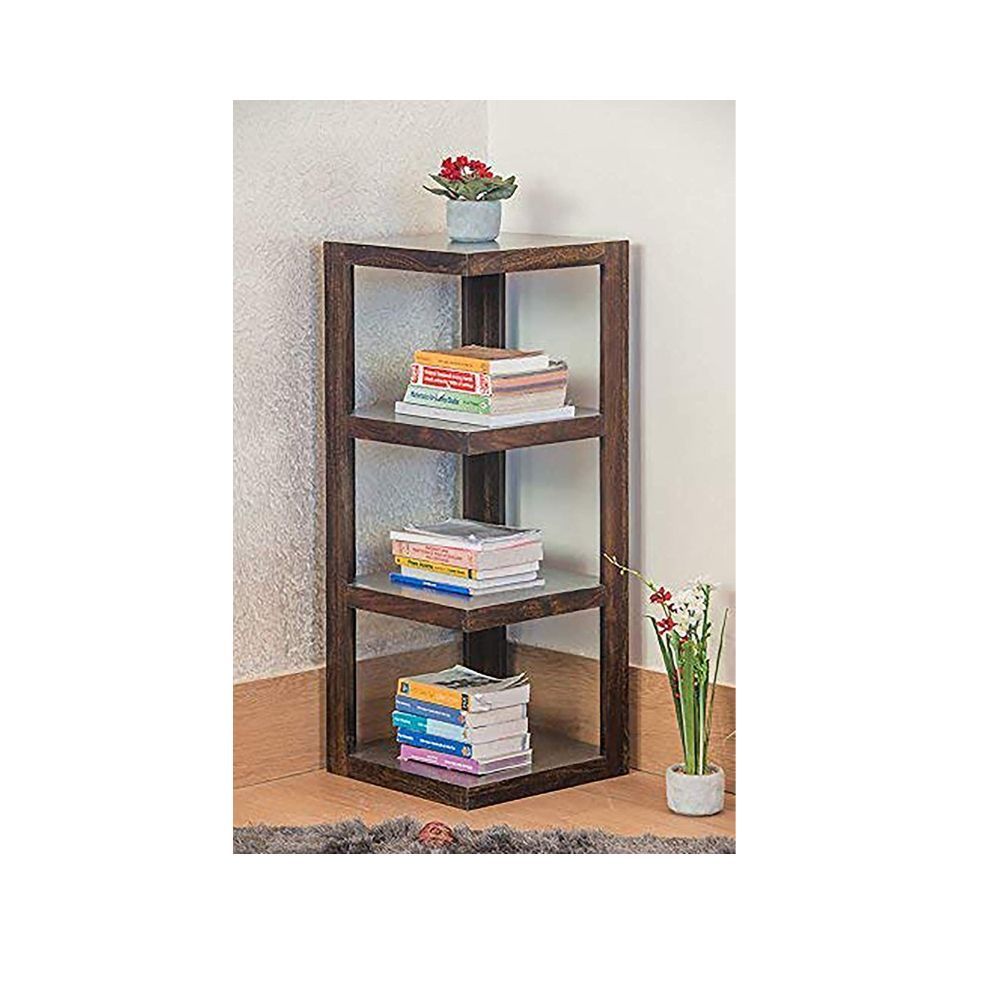 Aaram By Zebrs Furniture Sheesham Wood Book Shelves with Book Racks for Living Room, Home & Office (Walnut)