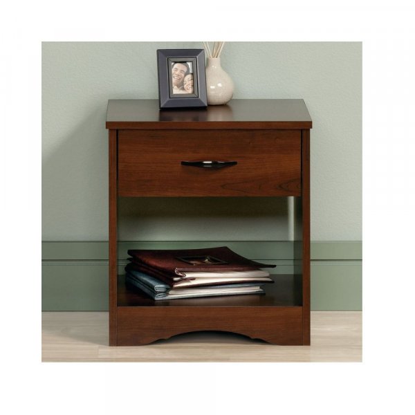 Aaram By Zebrs Furniture Solid Sheesham Indian Rosewood Bedside Table with Drawer and Shelf Storage for Bedroom Brown Finish