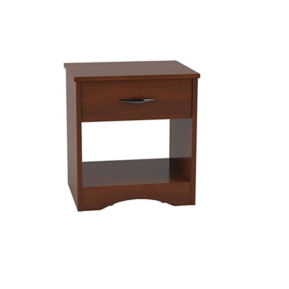 Aaram By Zebrs Furniture Solid Sheesham Indian Rosewood Bedside Table with Drawer and Shelf Storage for Bedroom Brown Finish