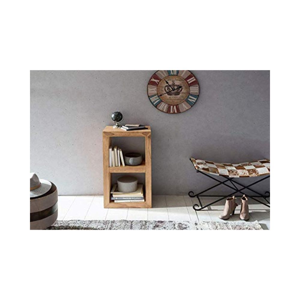Aaram By Zebrs Furniture Solid Sheesham Wood Book Shelf for Living Room, Home & Office (Natural Finish)