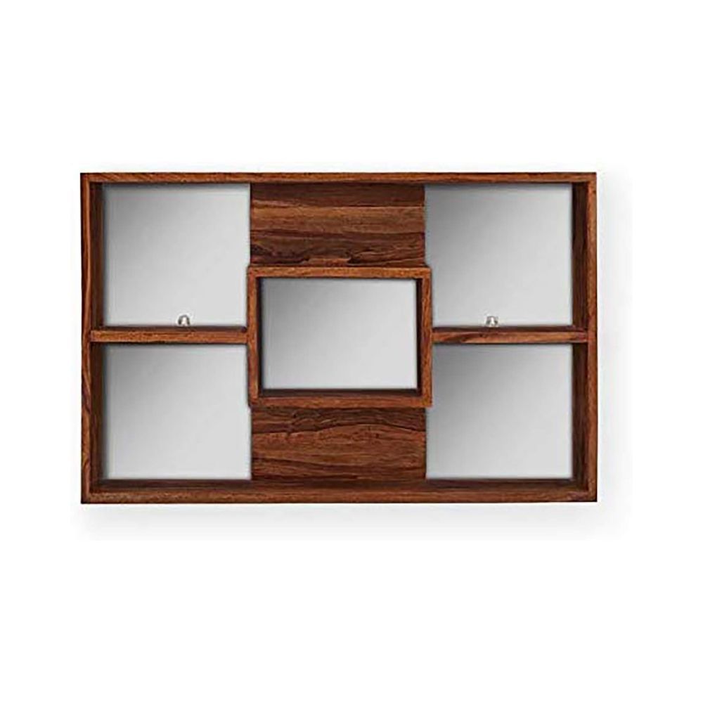 Aaram By Zebrs Furniture Solid Sheesham Wood Wall Book Shelves with Book Racks Storage for Living Room, Home & Office Bookcase Storage (Natural Teak)