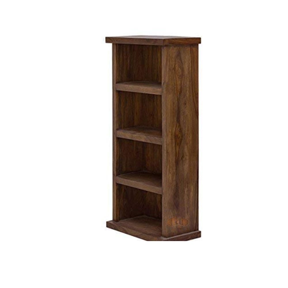 Aaram By Zebrs Furniture Solid Sheesham Wooden Book Shelves with Book Racks for Living Room, |Bookcase Storage| Walnut