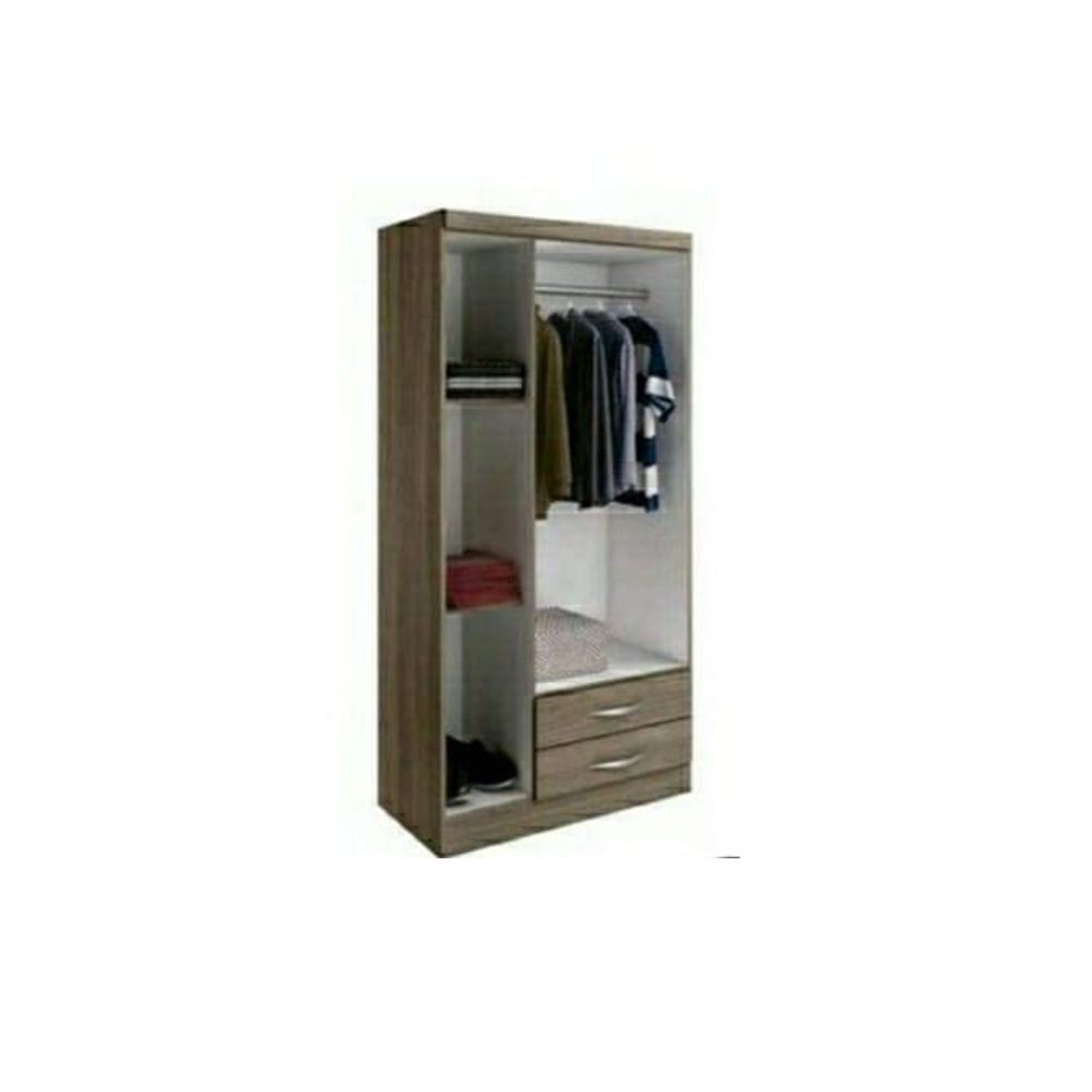 Aaram By Zebrs Global Wardrobe and 2 Drawers in Dual Color Wooden ...