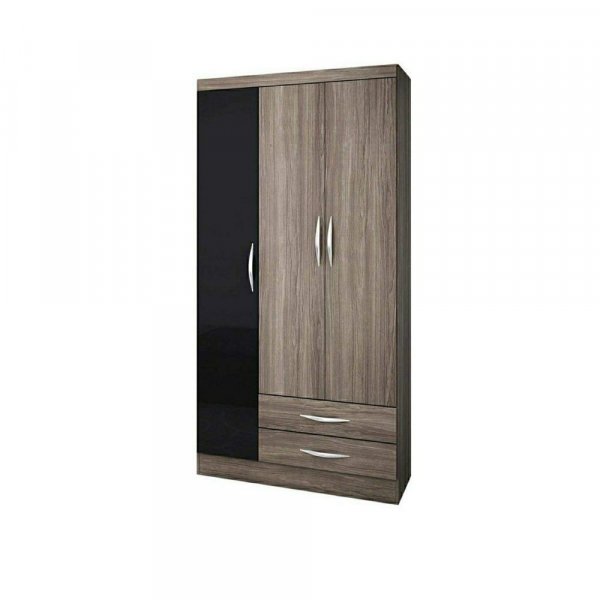 Aaram By Zebrs Global Wardrobe and 2 Drawers in Dual Color Wooden Almirah