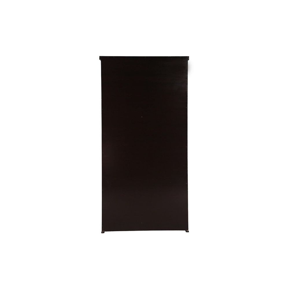 Aaram By Zebrs Hudson Mark Multipurpose Storage Wooden Almirah Cabinet Wardrobe With Mirror, Drawers & 2 Doors-Dark Walnut Color