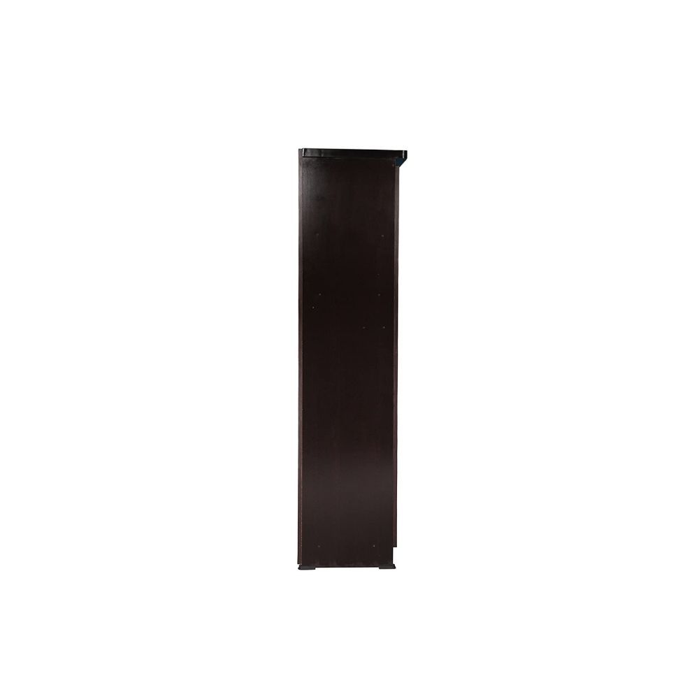 Aaram By Zebrs Hudson Mark Multipurpose Storage Wooden Almirah Cabinet Wardrobe With Mirror, Drawers & 2 Doors-Dark Walnut Color