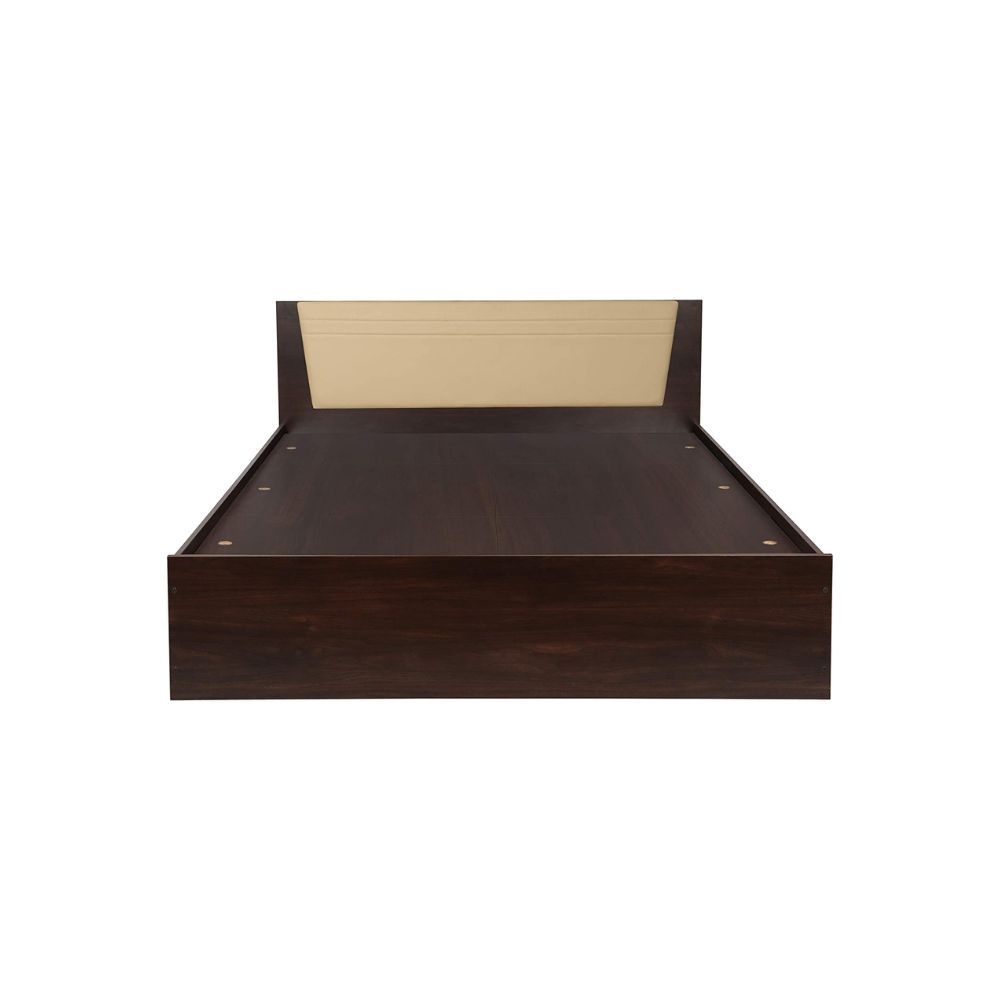 Aaram By Zebrs Leo King Engineered Wood Bed Without Storage - (Brown)
