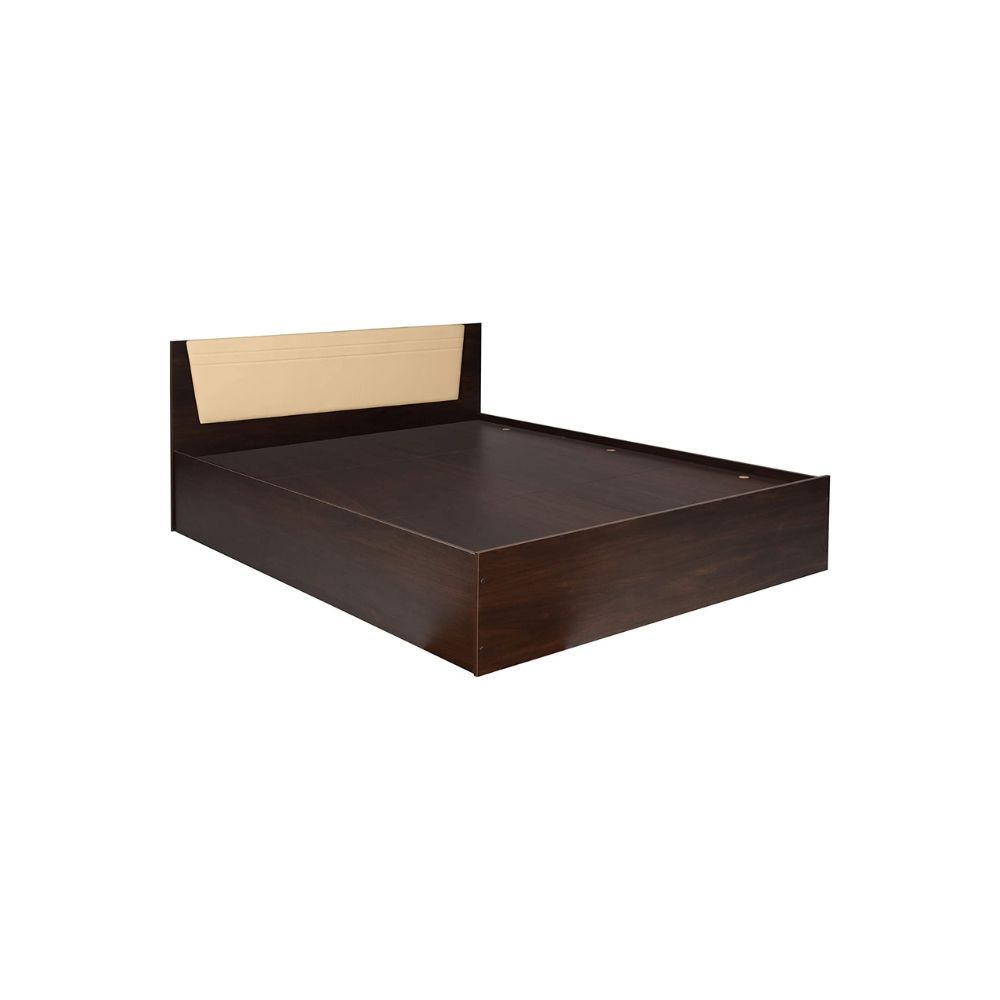 Aaram By Zebrs Leo King Engineered Wood Bed Without Storage - (Brown)