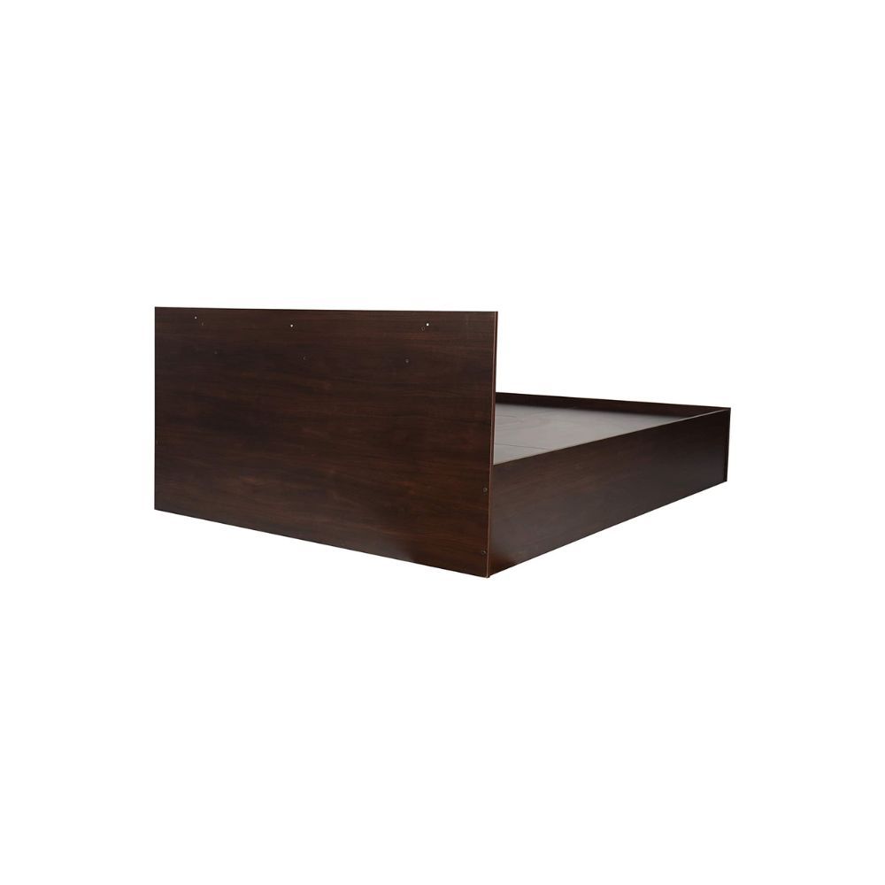 Aaram By Zebrs Leo King Engineered Wood Bed Without Storage - (Brown)