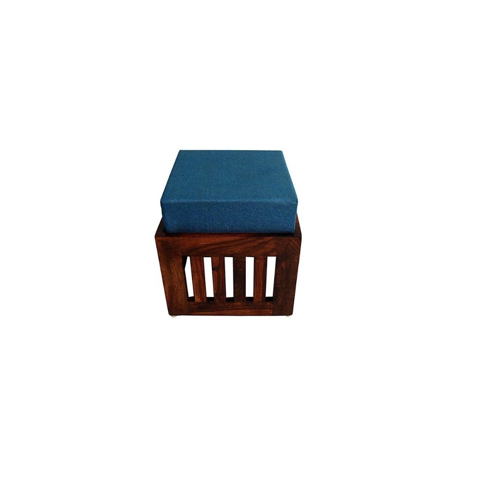 Aaram By Zebrs Modern Furniture Sheesham Indian Rosewood Square Coffee Table | Center Table with 4 Stools, Four Seater Coffee Table- Natural Finish