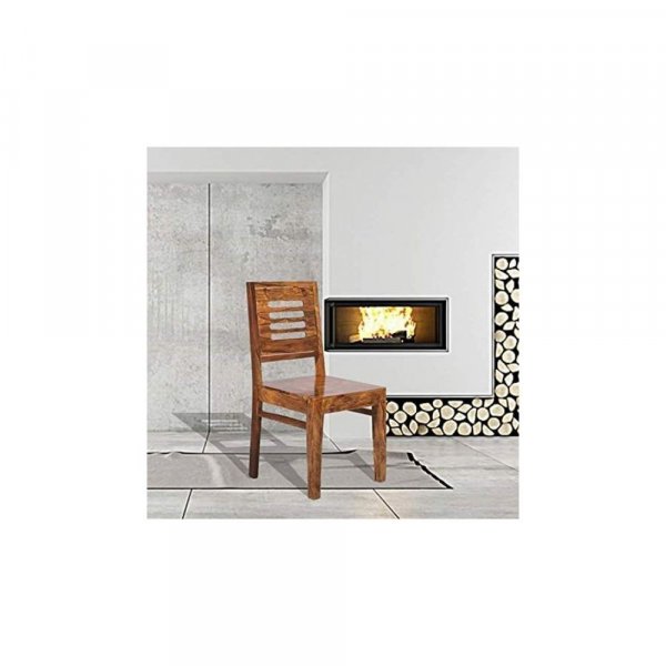 Aaram By Zebrs Modern Furniture Sheesham Indian Wood Dining Chair,Wooden Dinning Chair for Living Room &amp; Dinner Hall (Natural Teak)