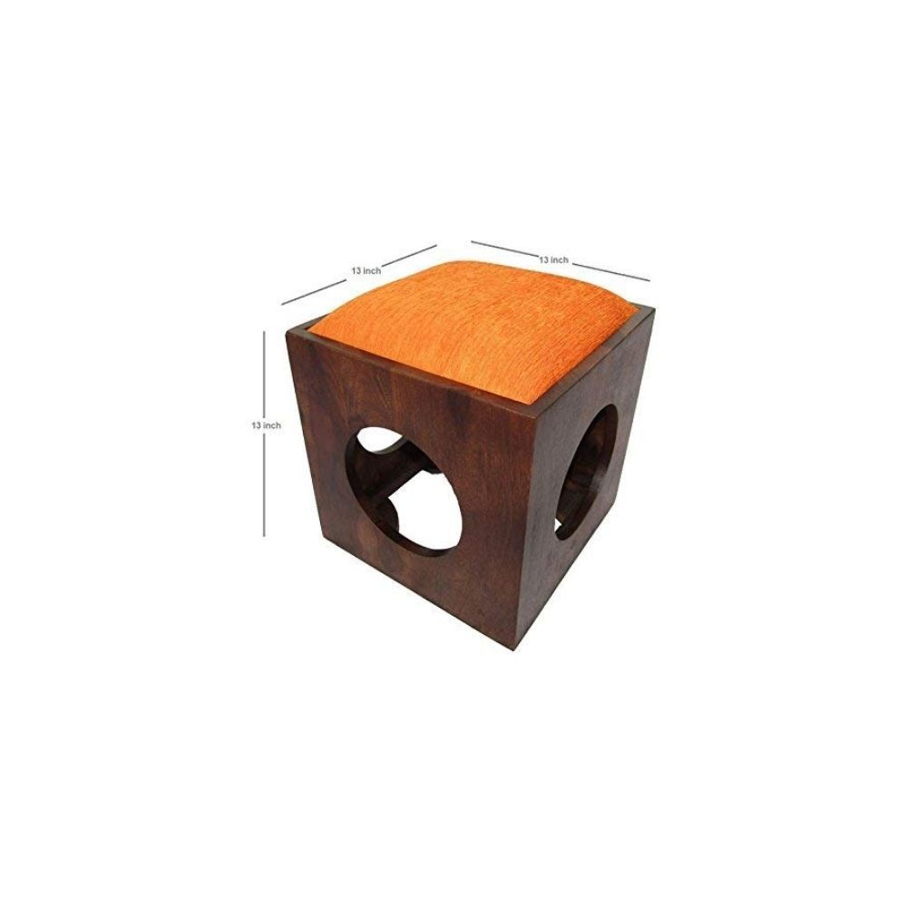 Aaram By Zebrs Modern Furniture Sheesham Wood Coffee Table Set | Center Table with 4 Stools, Four Seater Coffee Table Set |Natural Teak