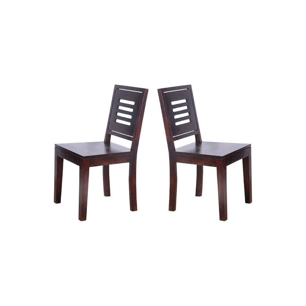 Aaram By Zebrs Modern Furniture Sheesham Wood Dining Chair, 2 Wooden Dinning Chairs for Living Room and Dinner Hall (Natural Teak)