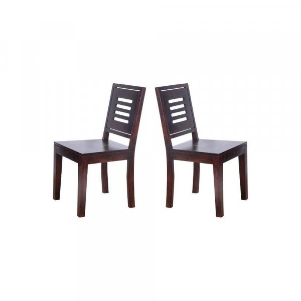 Aaram By Zebrs Modern Furniture Sheesham Wood Dining Chair, 2 Wooden Dinning Chairs for Living Room and Dinner Hall (Natural Teak)