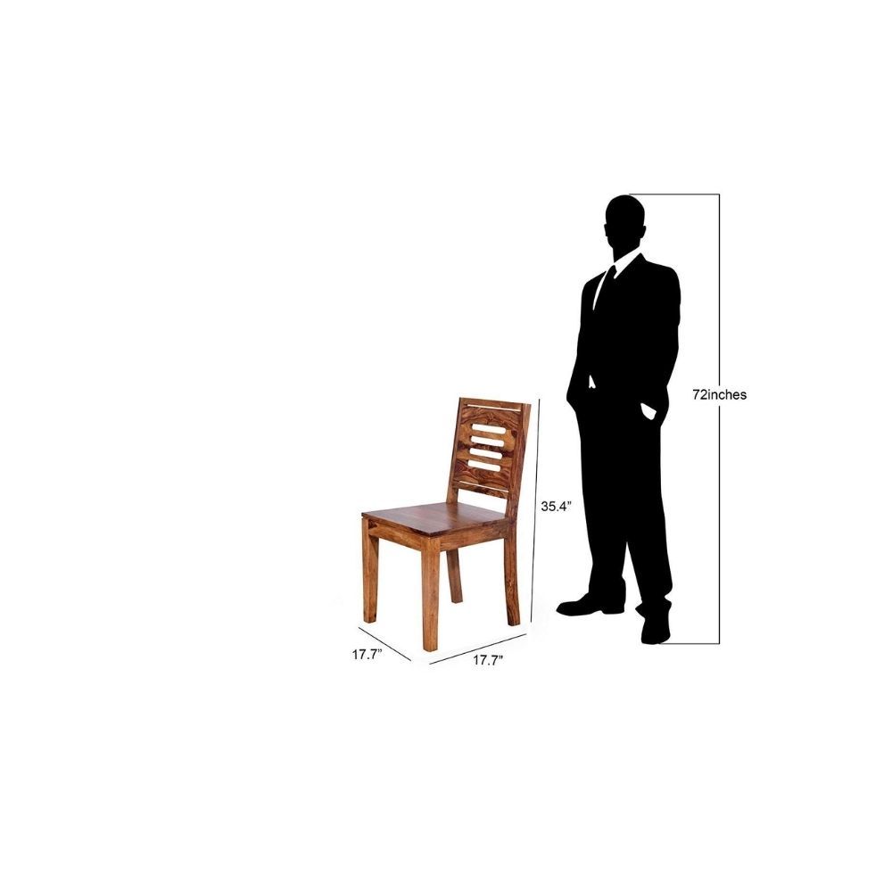 Aaram By Zebrs Modern Furniture Sheesham Wood Dining Chairs, 2 Wooden Dinning Chairs, & Study Chairs for Living Room and Dinner Hall (Natural Finish)