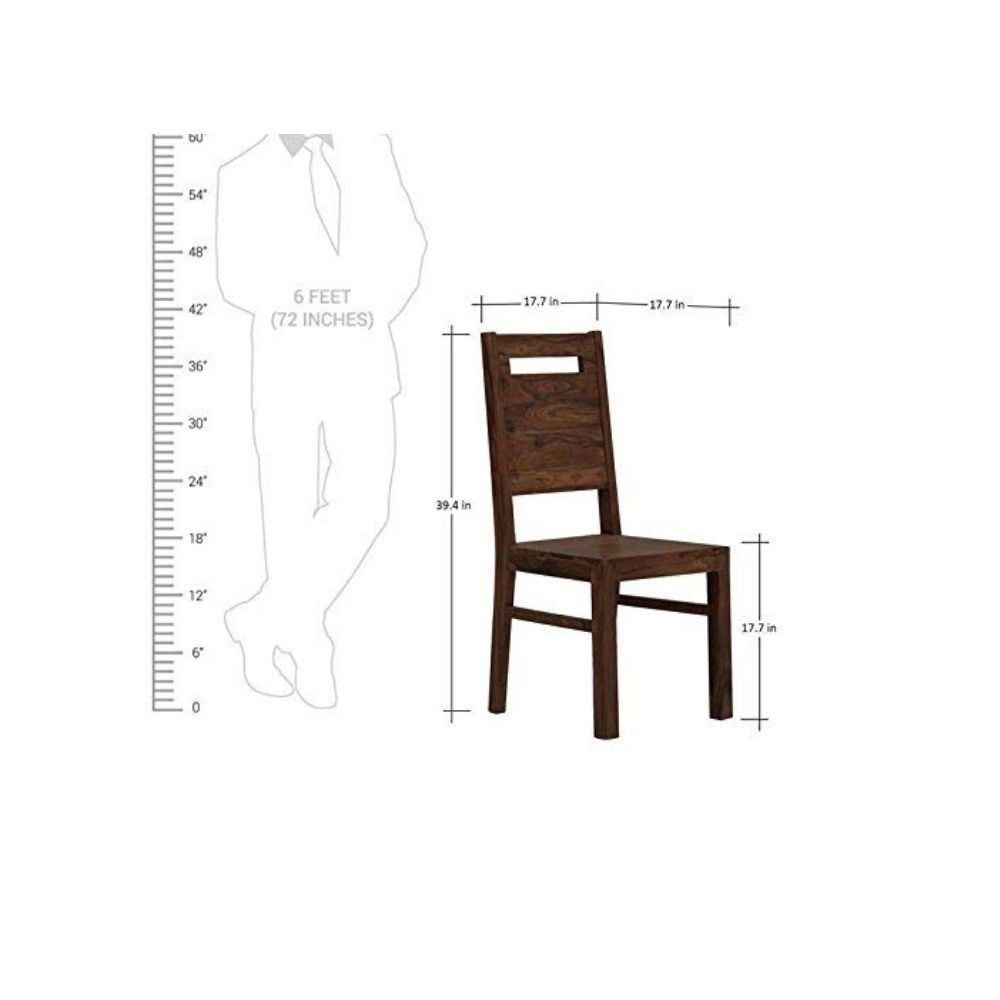 Aaram By Zebrs Modern Furniture Sheesham Wood Dining Chairs,2 Wooden Dinning Chairs, & Study Chairs for Living Room and Dinner Hall (Natural Teak)