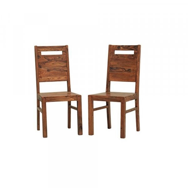 Aaram By Zebrs Modern Furniture Sheesham Wood Dining Chairs,2 Wooden Dinning Chairs, &amp; Study Chairs for Living Room and Dinner Hall (Natural Teak)
