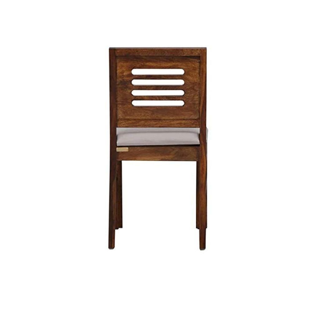 Aaram By Zebrs Modern Furniture Sheesham Wood Dining Table 2 Seater | Wooden Dining Room Furniture | 2 Chairs with Cushion | for Living Room Home Hall  (Natural Teak)