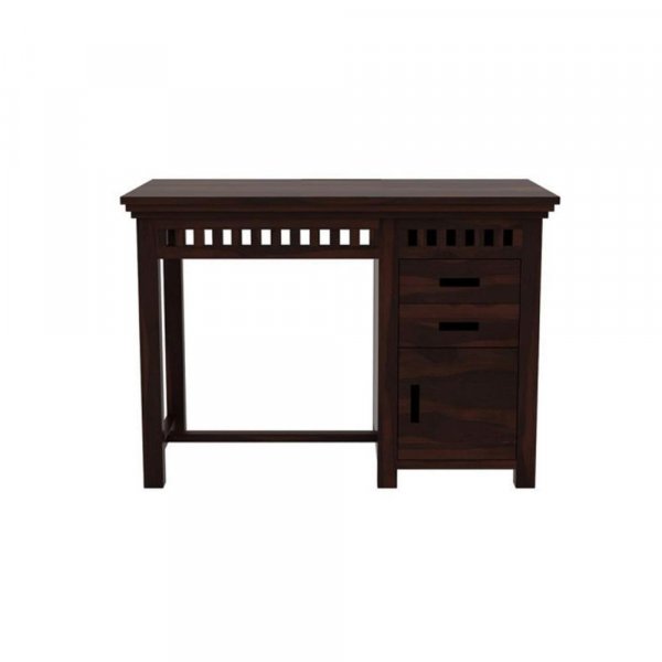Aaram By Zebrs Modern Furniture Sheesham Wood Study Table with 2 Drawers &amp; Cabinet for Home Writing Office Desk, Laptop Desk (Brown)