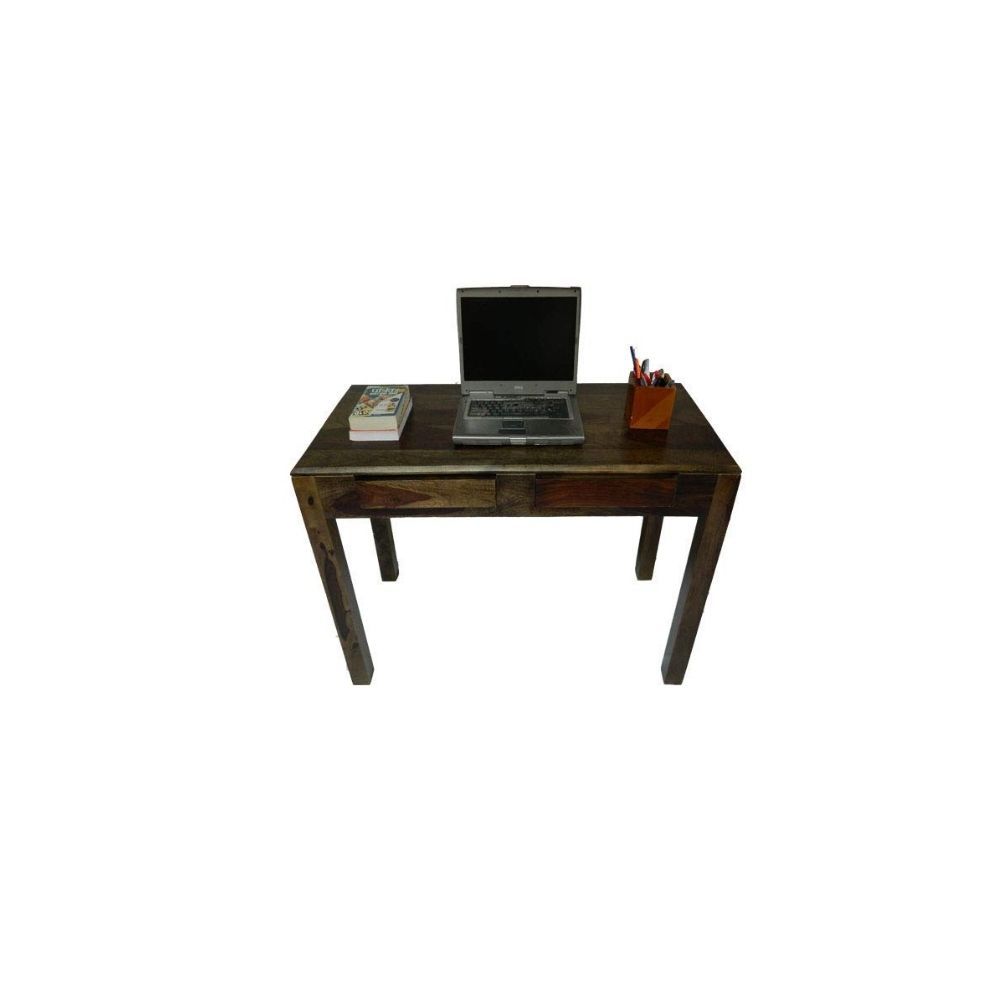 Aaram By Zebrs Modern Furniture Sheesham Wood Study Table with 2 Drawers for Home Writing Office Desk Computer Table Laptop Desk (Walnut)