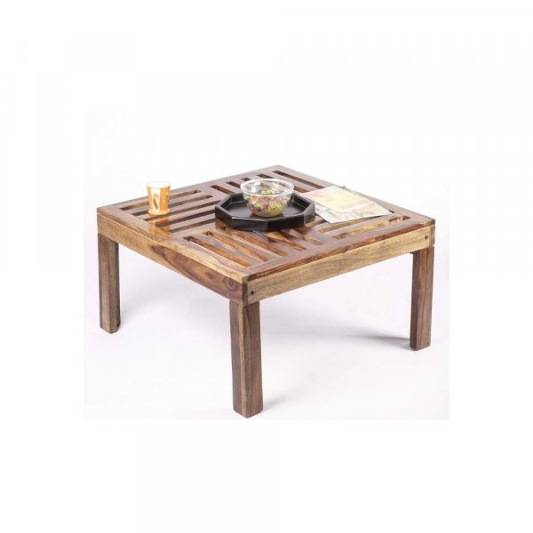 Aaram By Zebrs Modern Furniture Solid Indian Wood Center Table/Coffee Table/Tea Table,for Home Living Room (Natural Finish)