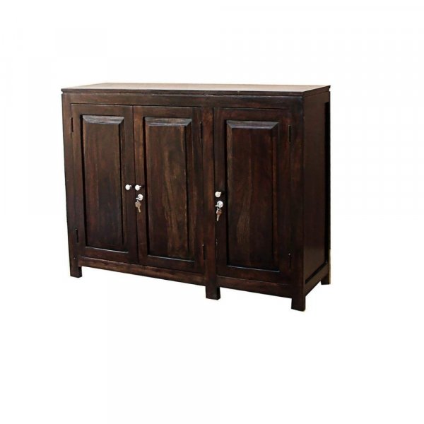 Aaram By Zebrs Modern Furniture Solid Sheesham Indian Rosewood Cabinet with 2 Cabinet Storage for Home &amp; Hotel Living Room, (Walnut)